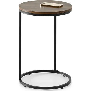 Konferenční stolek MALÝ KULATÝ PŘÍRUČNÍ STOLEK K SEDACÍ SOUPRAVĚ COLIN OŘECH ČERNÝ