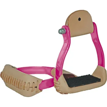 Jezdecké sedlo Pool´s Třmeny BARREL barevné Barva: růžová