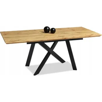 Jídelní stůl Obdélníkový rozkládací stůl Mebel-Partner 160 x 90 x 76 cm černý