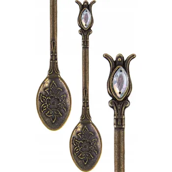 Příbor LŽIČKY NA CUKR, KÁVU, ČAJ A DEZERTY - VINTAGE ORIENTÁLNÍ TURECKÝ STYL