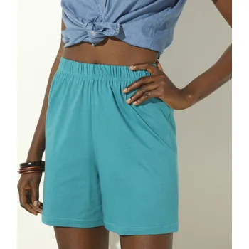 Dámské kraťasy Sada 2 širokých šortek s pružným pasem bílá+tyrkysová 52