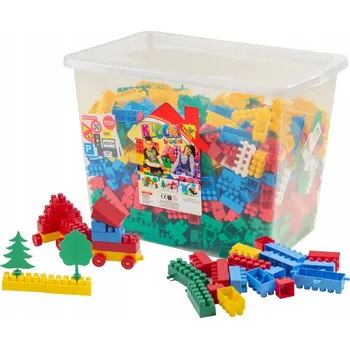 ostatní stavebnice Velké plastové stavebnice v obřím boxu, 1000 DÍLŮ