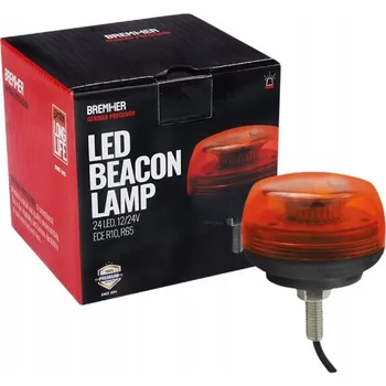 Maják VÝSTRAŽNÝ MAJÁK - MONTÁŽNÍ ŠROUB, 24 LED, 12/24V, ECE R10, R65, VÝŠKA 85MM