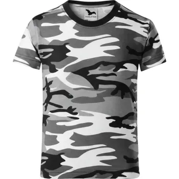 Chlapecké tričko Malfini Camouflage Tričko dětské šedé