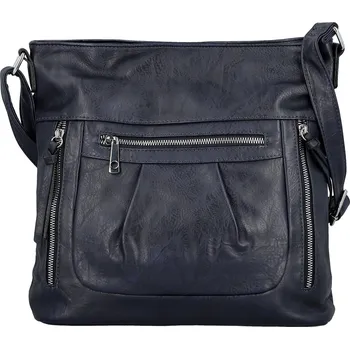 Kabelka Stylová dámská koženková crossbody kabelka Minja, tmavě modrá