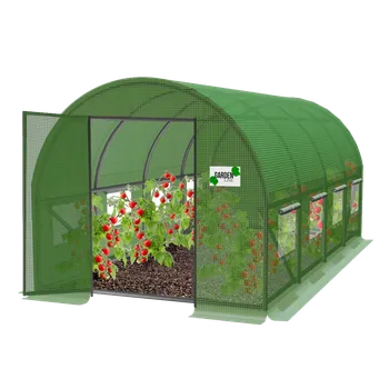 Skleník Fóliovník 600 x 300 x 200 cm zelený, pevné dveře