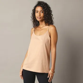 Dámské tričko Top s úzkými ramínky hnědošedá 50