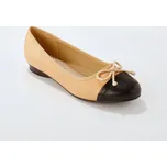 Dvoubarevné baleríny režná/černá 36