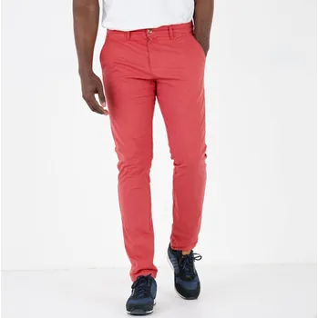 Pánské kalhoty Chino kalhoty ze strečového kepru, klasický střih korálová 56