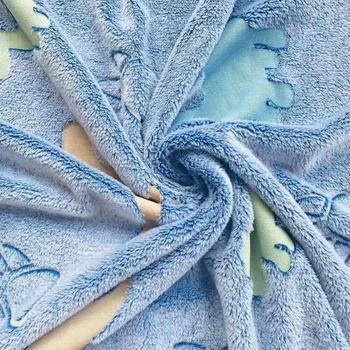 deka Mikroplyšová svítící deka 100x160 cm Dinosaurus