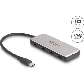 USB hub Delock USB-C (10Gbps) Hub, 4x USB-C, PD 85W