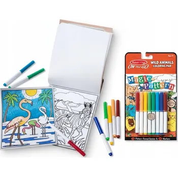 omalovánky KOLOROWANKA MALOWANKA DZIKIE ZWIERZĘTA ZESTAW Omalovánky Divoká Zvířata Sada 15 Obrázků Ilustrací 4+