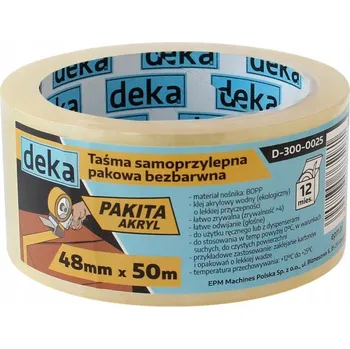 Lepicí páska Balicí páska Deka průhledná šířka 48 mm délka 50 m 1 ks