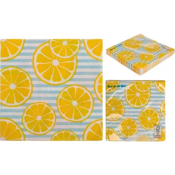 Papírový ubrousek Papírové Ubrousky Citrony 33x33 cm 3vrstvé 20 ks