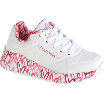 Dívčí tenisky Bílé dívčí tenisky Skechers Uno Lite 314976L-WRPK Velikost: 31