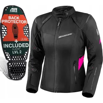 Moto bunda Dámská motocyklová bunda SHIMA RUSH 2.0 LADY PINK černo-růžová + DÁRKY ZDARMA
