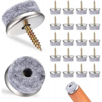 Podložka pod nábytek PLSTĚNÉ PODLOŽKY 28 mm ŠROUBOVACÍ S VRUTEM PLST POD NÁBYTEK KŘESLA 48KS