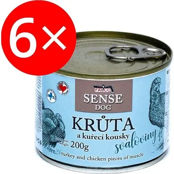 Krmivo pro psa Sokol Falco Sense Dog krůta a kuře 6 × 200 g
