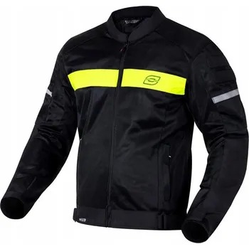 Moto bunda Textilní bunda Ozone Dart Černá/Žlutá Neonová 8XL