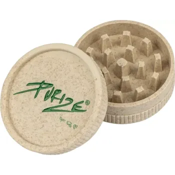 PURIZE Organic Hemp Grinder - dvoudílná biologicky rozložitelná drtička, 1ks (PURIZE® Organic Hemp Grinder je ekologická 2-dílná drtička z konopného plastu s průměrem 55 mm pro všechny environmentálně uvědomělé uživatele.)