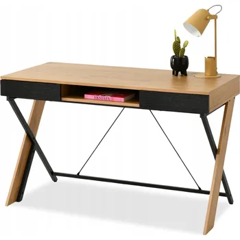 Psací stůl Obdélníkový psací stůl Mebel-Partner 120 x 60 x 75,5 cm černý, dub