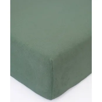 Prostěradlo Froté prostěradlo 90 × 200 cm - olivová