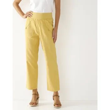 Dámské kalhoty Rovné 7/8 kalhoty okrová 40