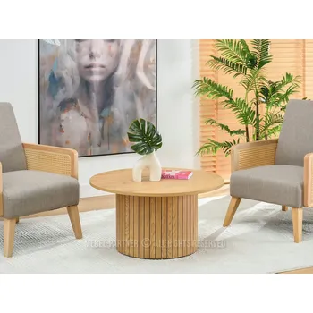 Konferenční stolek Konferenční stolek Mebel-Partner kulatý 80 x 80 x 42 cm dub