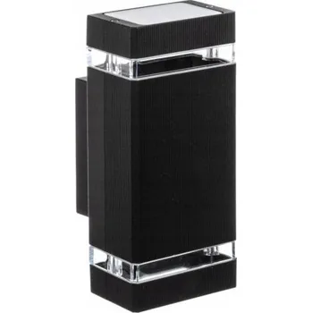 Nástěnné svítidlo VENKOVNÍ NÁSTĚNNÉ SVÍTIDLO GTV NESSA LD-NESSAGU10D-20 GU10 ČERNÉ