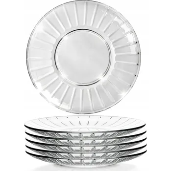 Skleněné podšálky pod šálek, hrnek, malé dezertní talířky Stella 15,4 cm