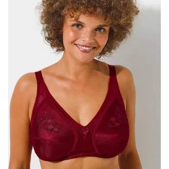 Podprsenka Stahující podprsenka z vyšívaného úpletu, bez kostic bordó 100C