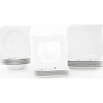 Talíř Lubiana Opera jídelní servis – sada talířů pro 6 osob, 18 kusů, bílá barva