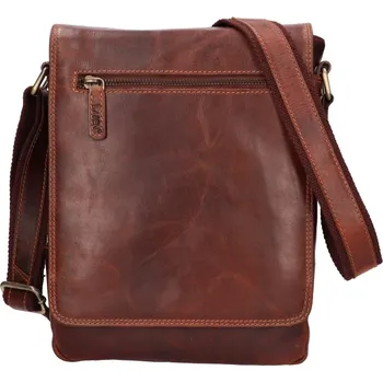 Lagen pánská kožená taška přes rameno hnědá LG-655 BROWN
