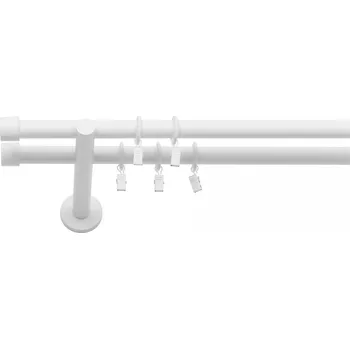 Garnýž Dvouřadá Garnýž Luna 19 mm bílá matná 400 cm