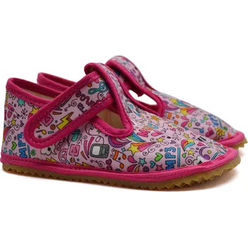 Chlapecké bačkory Barefoot bačkory BEDA BF 060010/W/OP Music Velikost: 28