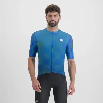 cyklistický dres dres Sportful Rocket Jersey Berry Blue Blue Radiance L