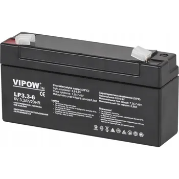 Akumulátor olověný regulovaný ventilem (VRLA) Vipow 6 V 3300 mAh