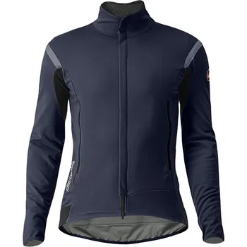 Cyklistická bunda bunda Castelli Perfetto RoS 2 Jacket Savile Blue/Silver Gray M