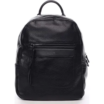 Městský batoh Praktický větší koženkový dámský batoh Olivia černá