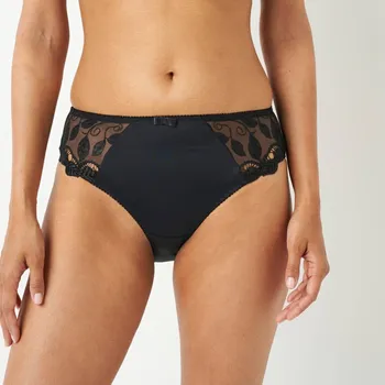 Kalhotky Sada 2 klasických kalhotek Rima zn. Confidence Lingerie® z mikrovlákna a vyšívaného tylu černá 38/40