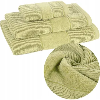 Ručník Osuška bavlna měkká savá olivová sada 3 ks dárek