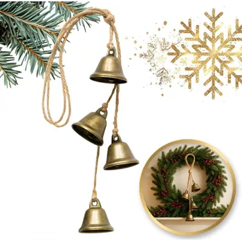 Vánoční dekorace Vánoční dekorace - kovové zvonky 40 cm - WOZ51