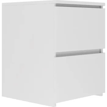 Noční stolek Noční Stolek Malwa W2 - Moderní design, 2 zásuvky, Matná bílá