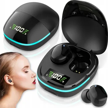 Sluchátka BEZDRÁTOVÁ BLUETOOTH 5.1 SLUCHÁTKA DO UŠÍ S POWERBANKOU, DOTYKOVÁ