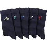 Sada 5 párů ponožek sport nám.modrá 35-38