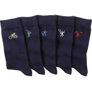 Dámské ponožky Sada 5 párů ponožek sport nám.modrá 35-38