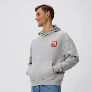 Pánská mikina Reserved - Mikina s kapucí SUPERMAN™ - světle šedá - 668IH-09M - 668IH-09M-XL