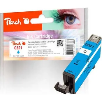 Peach Canon Inkoustová náplň CLI-521c, 9 ml kompatibilní - modrá 313925