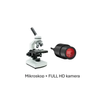 Mikroskop 40x-1000x s kondenzorem + FULL HD USB kamera