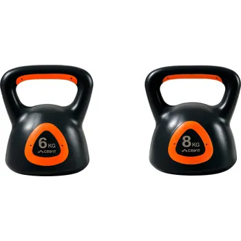 Fitness CRIVIT Posilovací činka Kettlebell, 6 kg / 8 kg